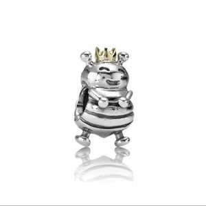 Queen Bee Pandora Charm Silver & 14K gold